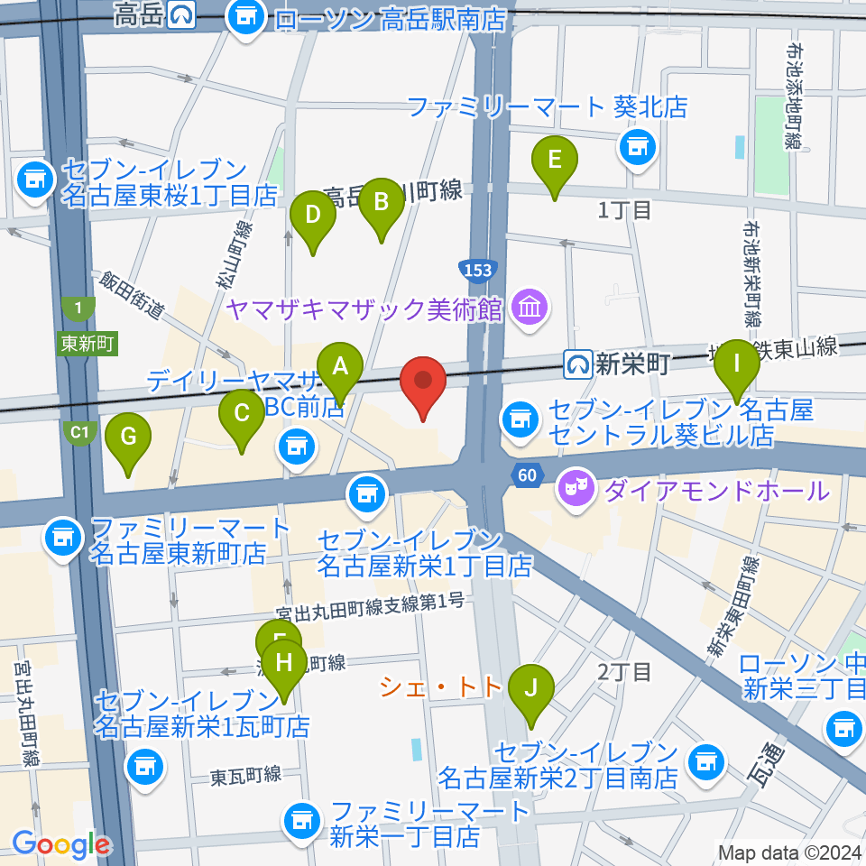 名古屋Jazz Spot Swing周辺のホテル一覧地図