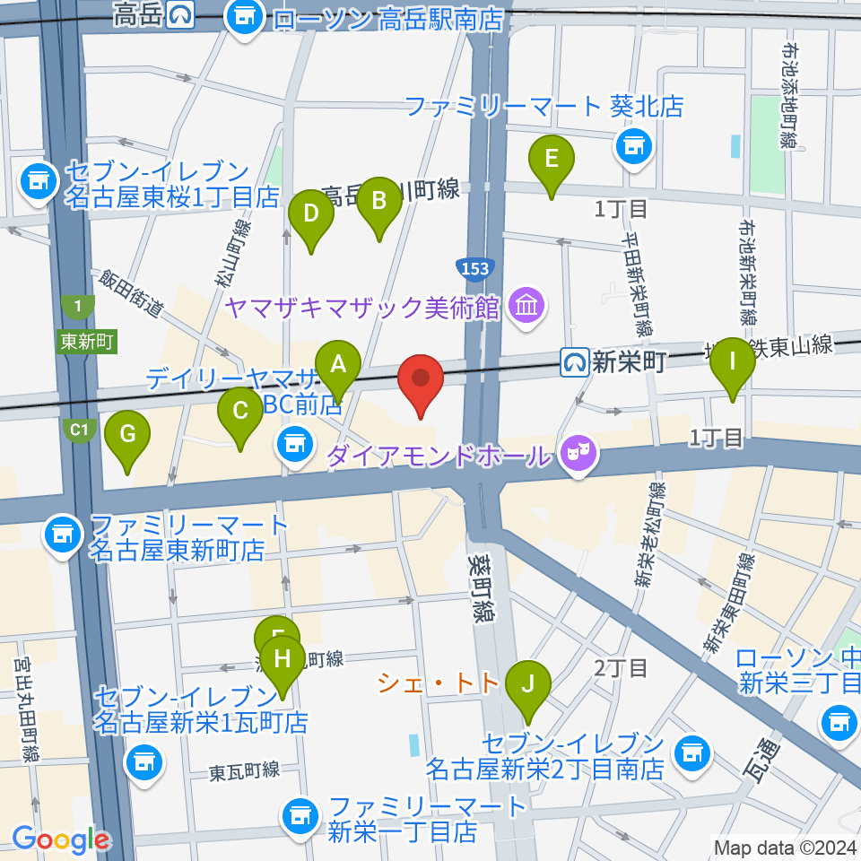 名古屋Jazz Spot Swing周辺のホテル一覧地図