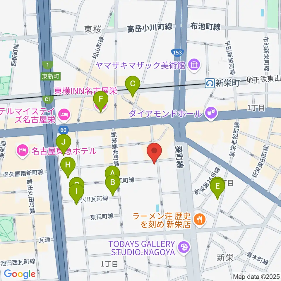 新栄クラブロックンロール周辺のホテル一覧地図