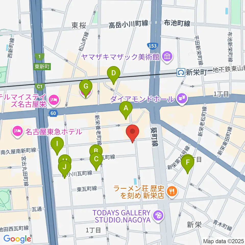 新栄クラブロックンロール周辺のホテル一覧地図