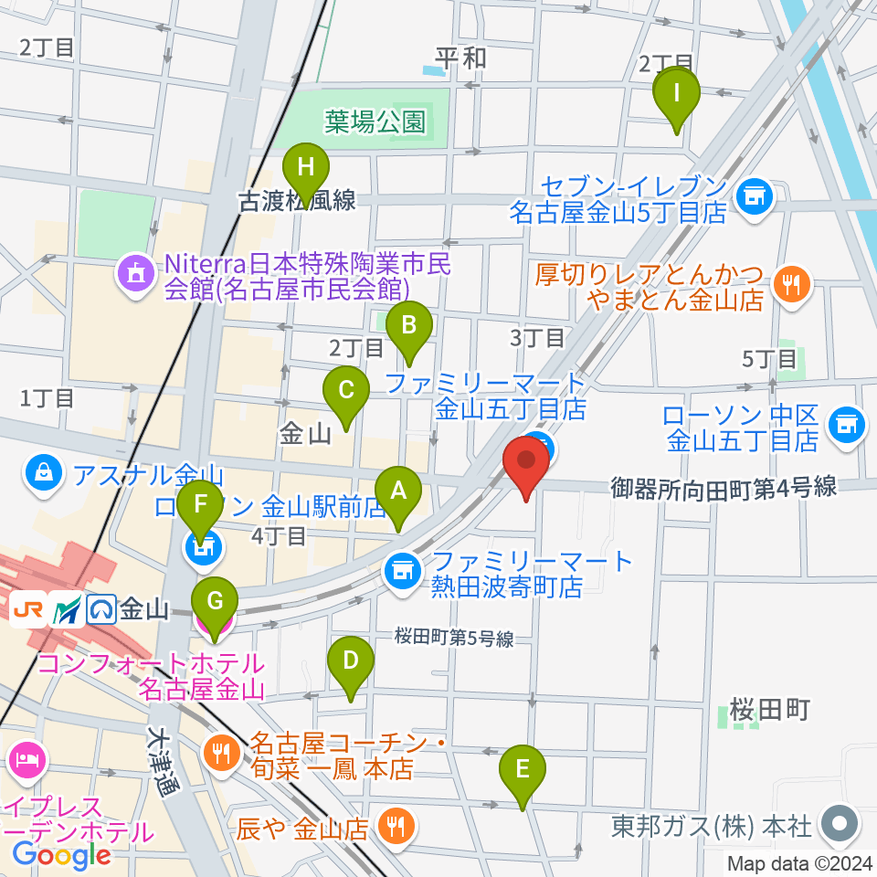 ミスターケニーズ周辺のホテル一覧地図