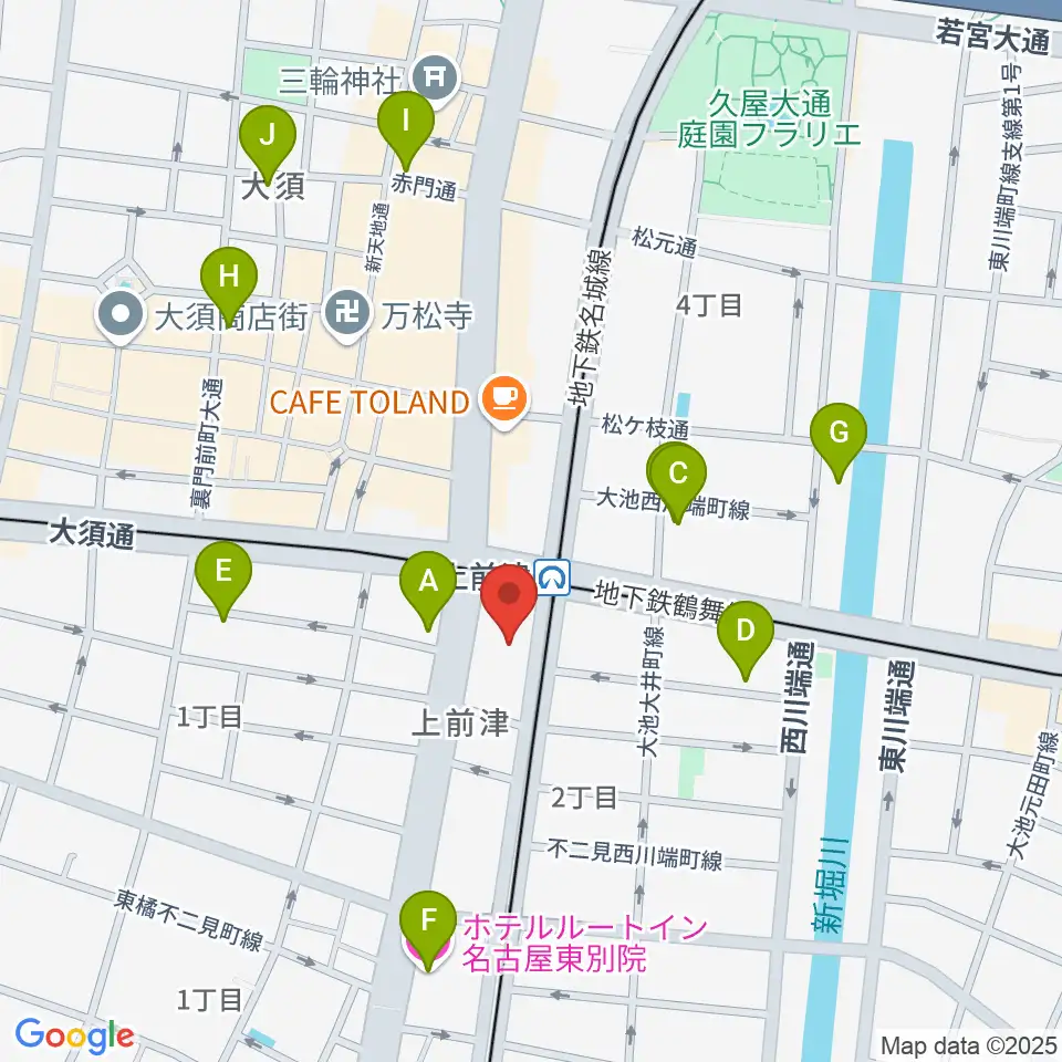 上前津Club Zion周辺のホテル一覧地図