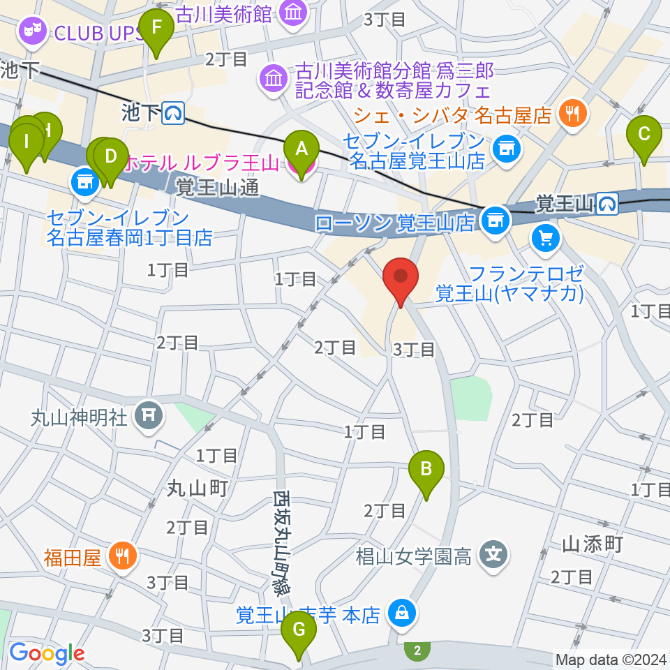 名古屋スターアイズ周辺のホテル一覧地図