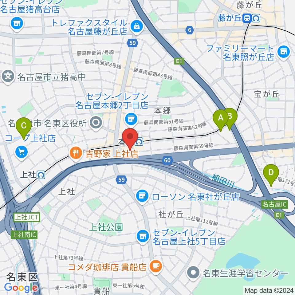 本郷アルマジロ周辺のホテル一覧地図