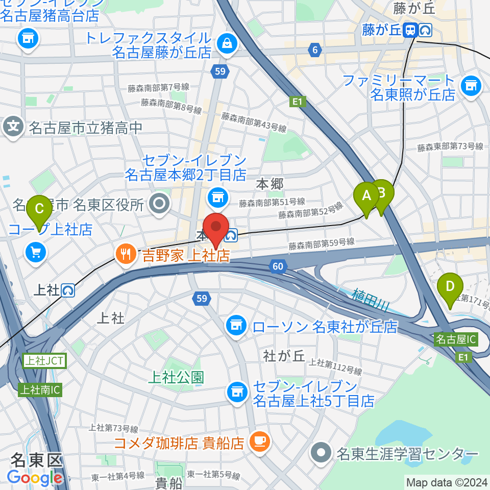 本郷アルマジロ周辺のホテル一覧地図