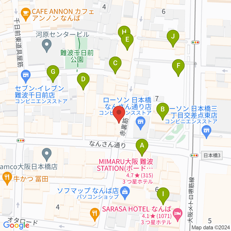 スタジオクーパー周辺のホテル一覧地図