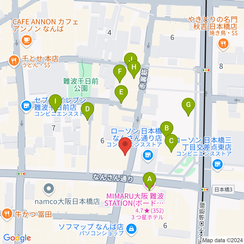 スタジオクーパー周辺のホテル一覧地図