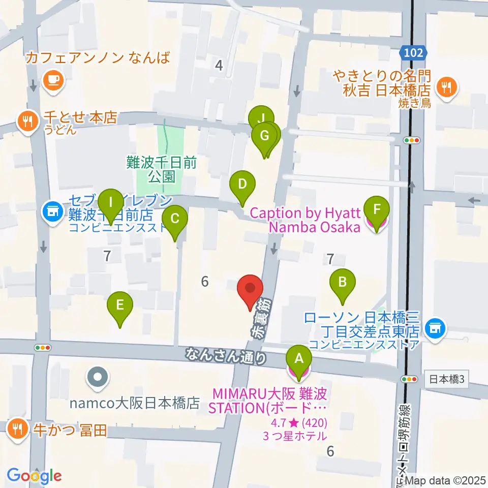 スタジオクーパー周辺のホテル一覧地図