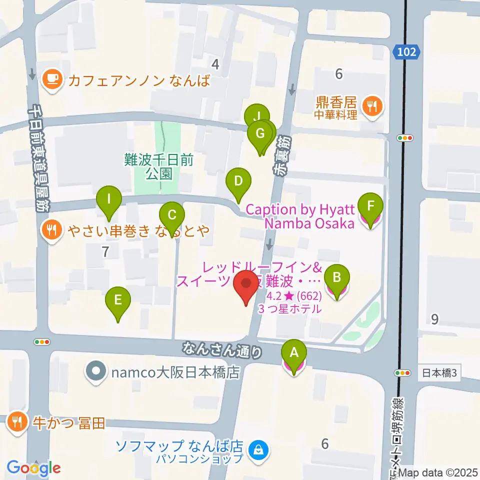 スタジオクーパー周辺のホテル一覧地図