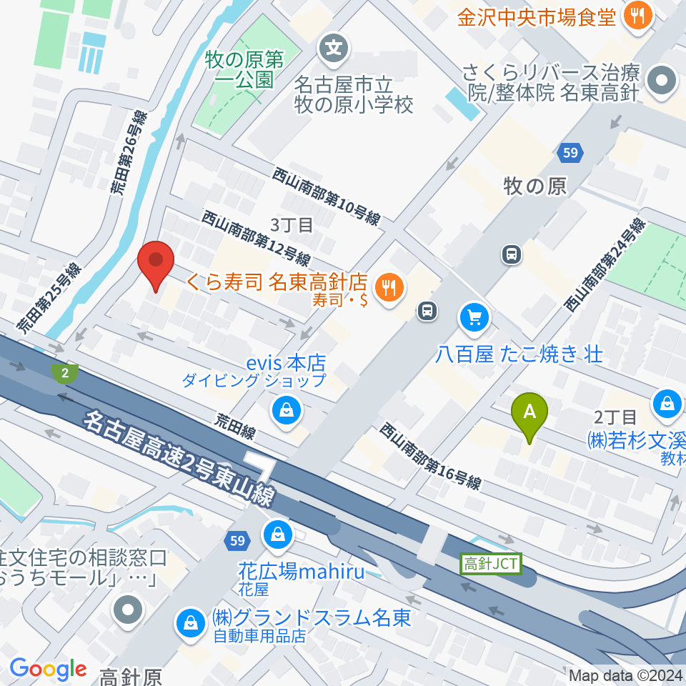 名古屋ライブスペースピアチェーレ周辺のホテル一覧地図