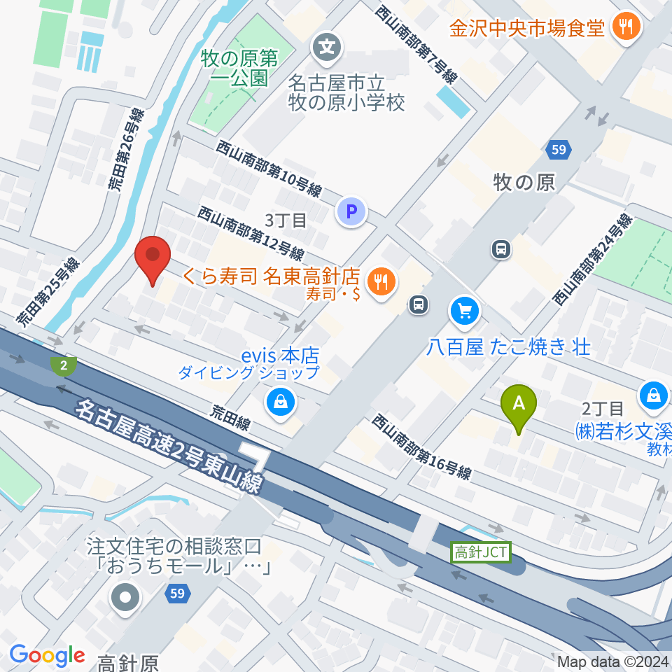 名古屋ライブスペースピアチェーレ周辺のホテル一覧地図