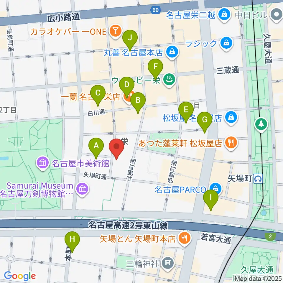 名古屋HOLIDAY NEXT周辺のホテル一覧地図