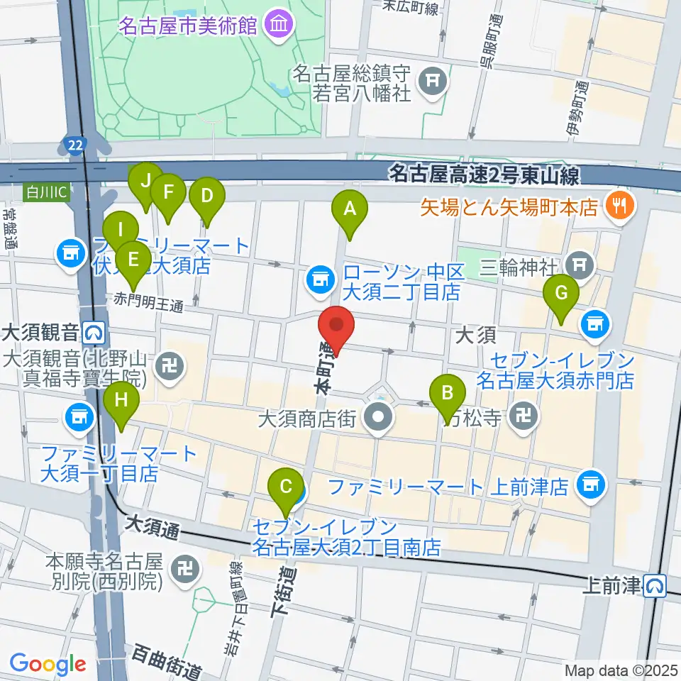 X-HALL ZEN周辺のホテル一覧地図