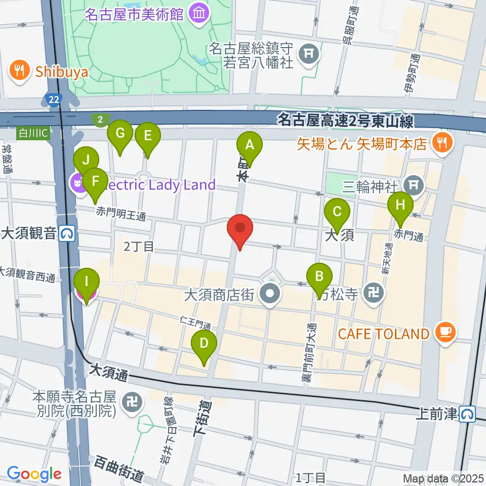 X-HALL ZEN周辺のホテル一覧地図