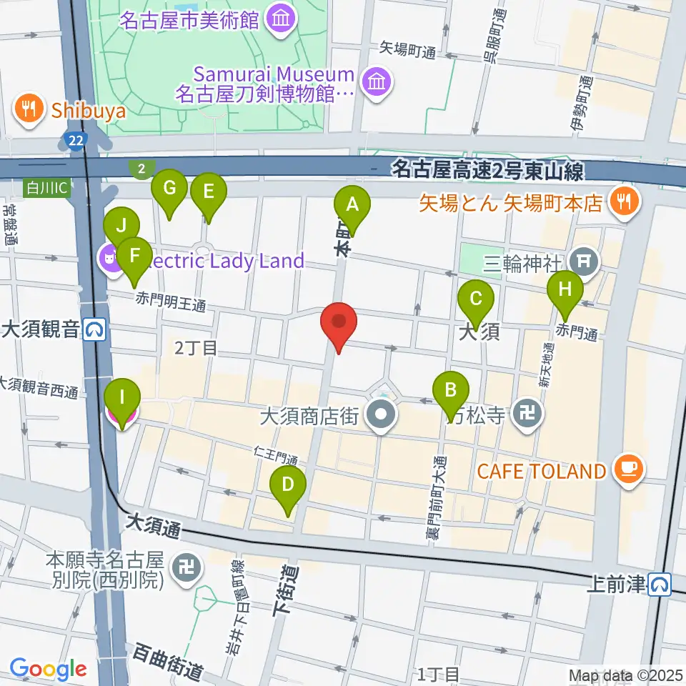 X-HALL ZEN周辺のホテル一覧地図