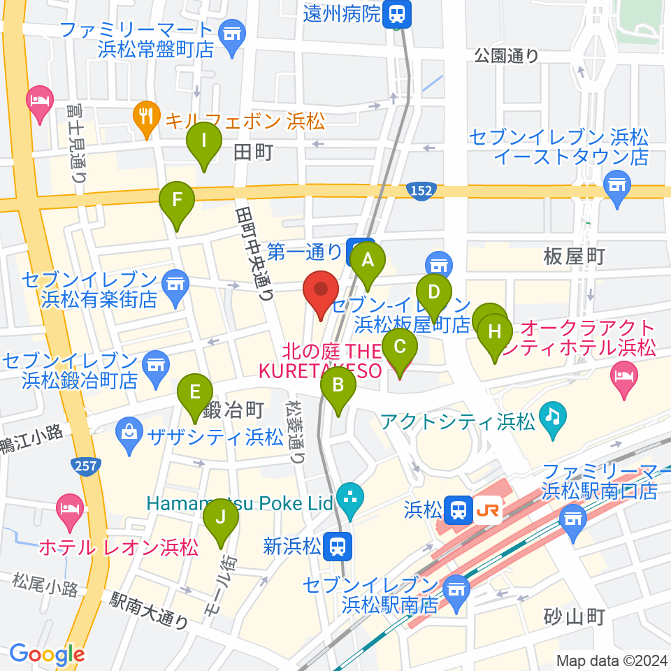 浜松メリーユー周辺のホテル一覧地図