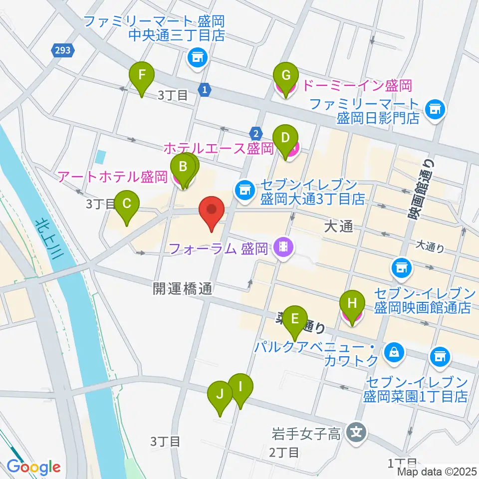 東山堂クロステラスセンター周辺のホテル一覧地図