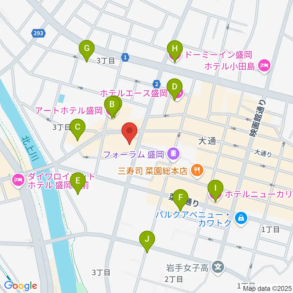 東山堂クロステラスセンター周辺のホテル一覧地図