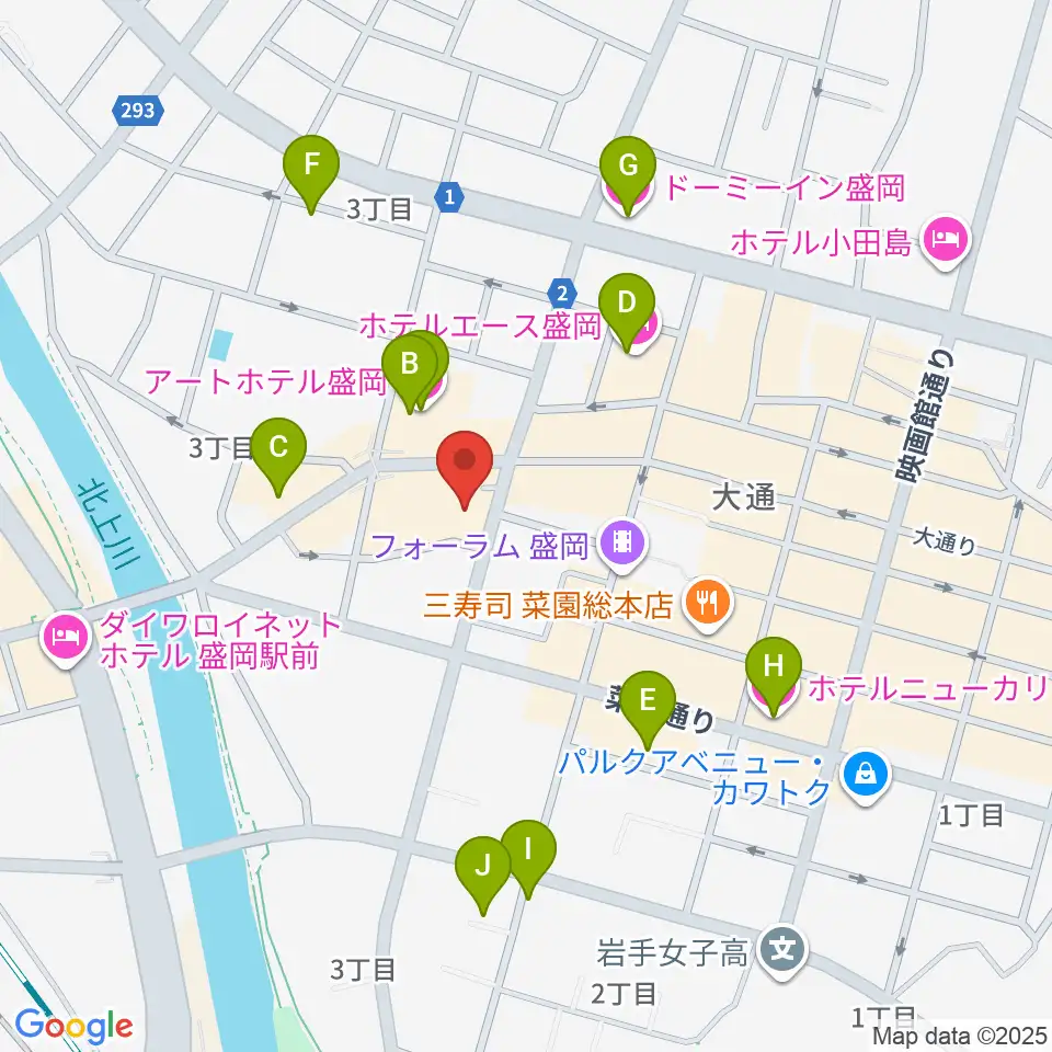 東山堂クロステラスセンター周辺のホテル一覧地図