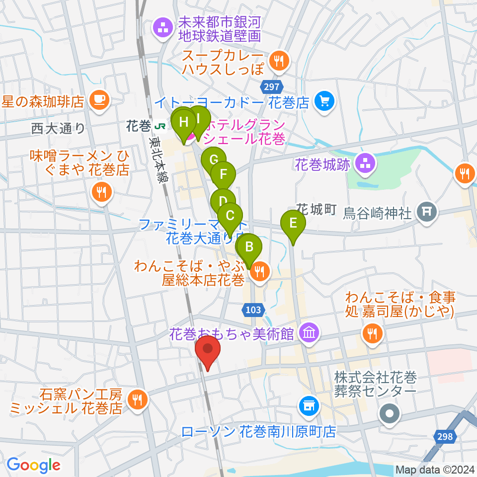 正時堂本店周辺のホテル一覧地図