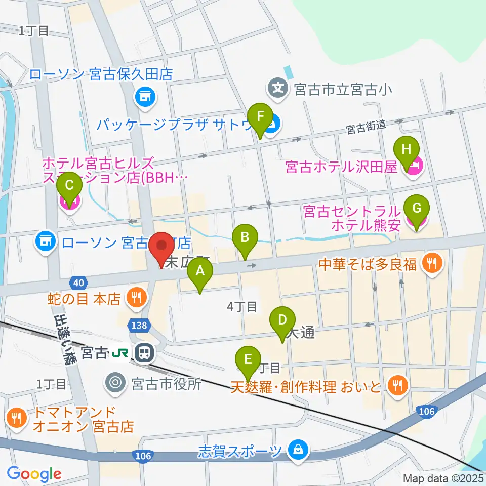 リラパークこなり小成楽器周辺のホテル一覧地図