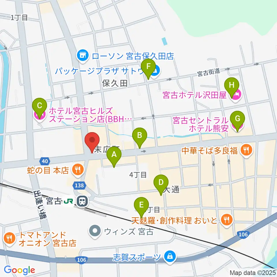 リラパークこなり小成楽器周辺のホテル一覧地図