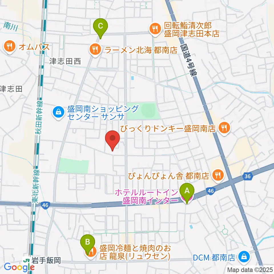 ランディア東山堂 津志田センター周辺のホテル一覧地図