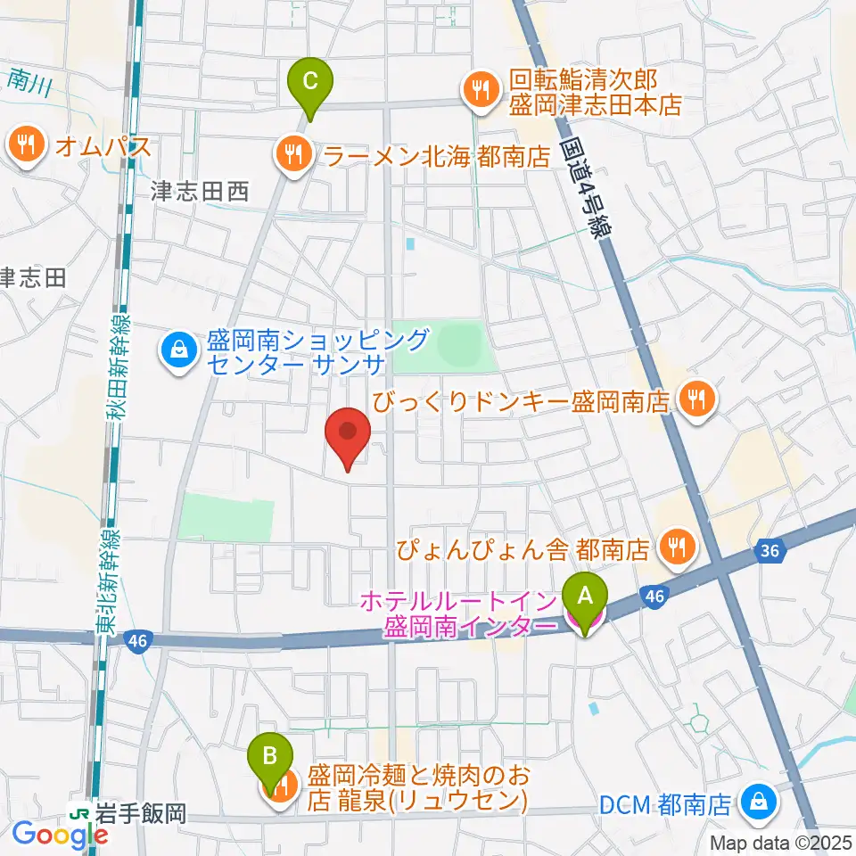 ランディア東山堂 津志田センター周辺のホテル一覧地図