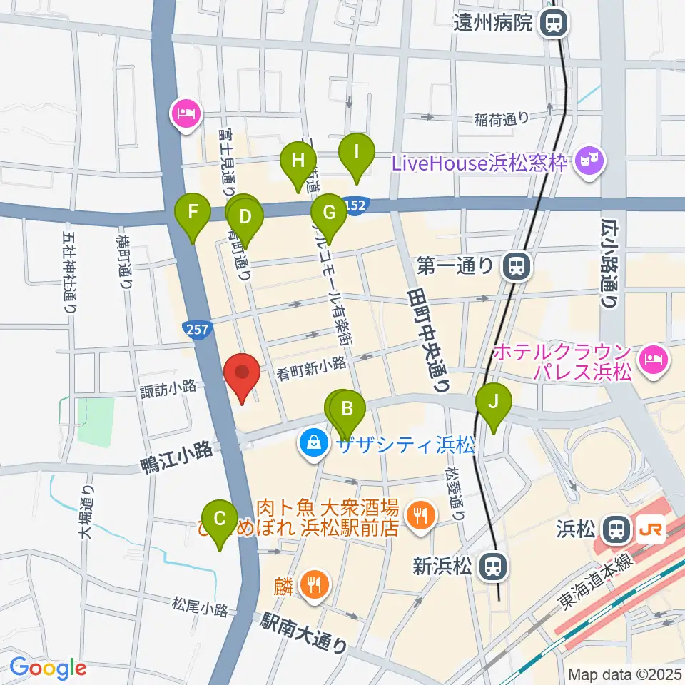 浜松SECOND周辺のホテル一覧地図