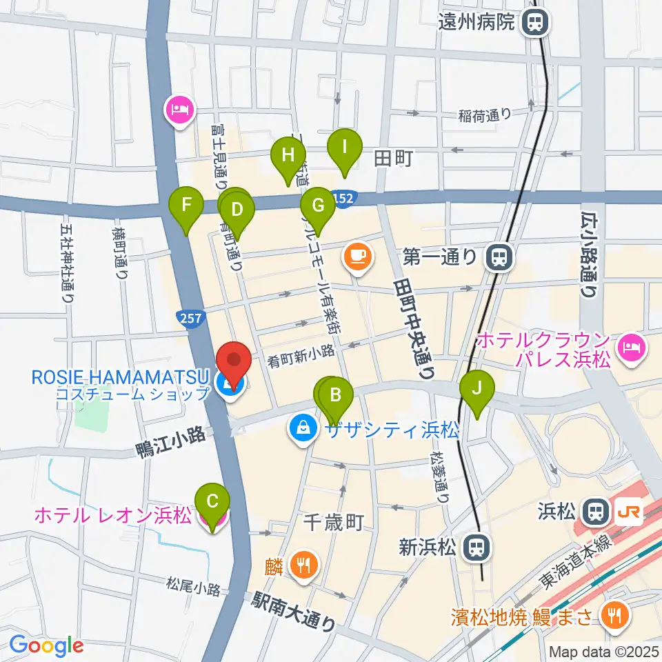 浜松SECOND周辺のホテル一覧地図