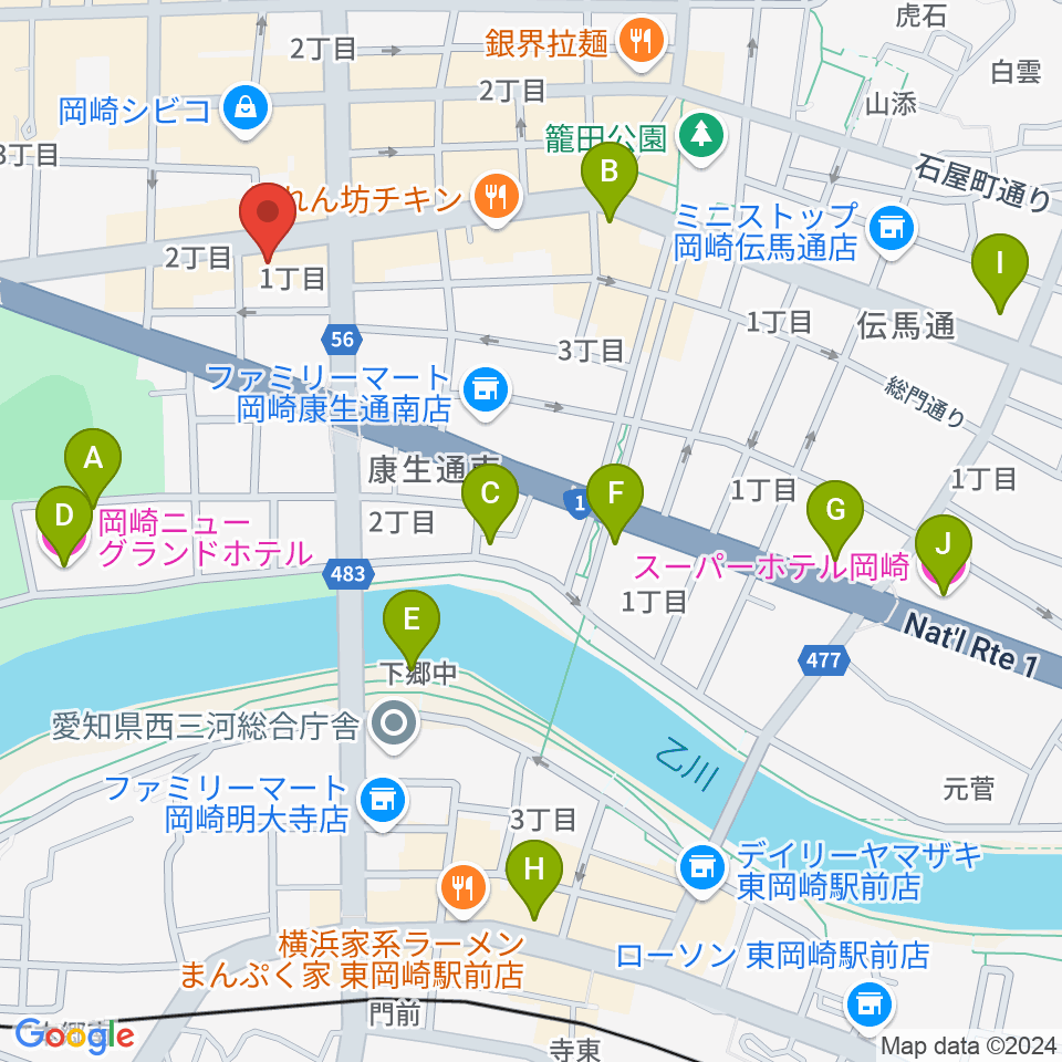 ひかりのラウンジ周辺のホテル一覧地図