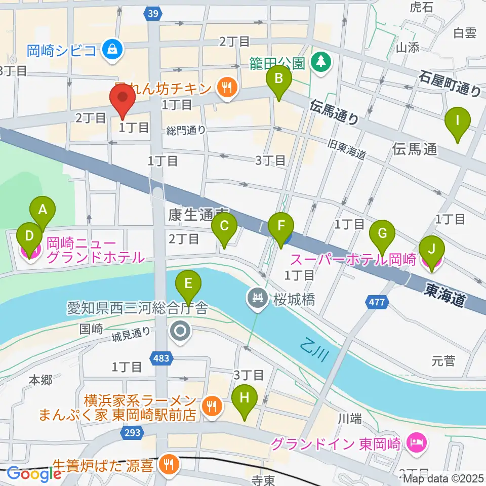 ひかりのラウンジ周辺のホテル一覧地図