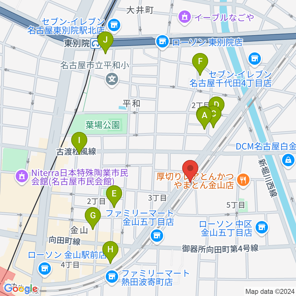 金山CLUB SARU周辺のホテル一覧地図