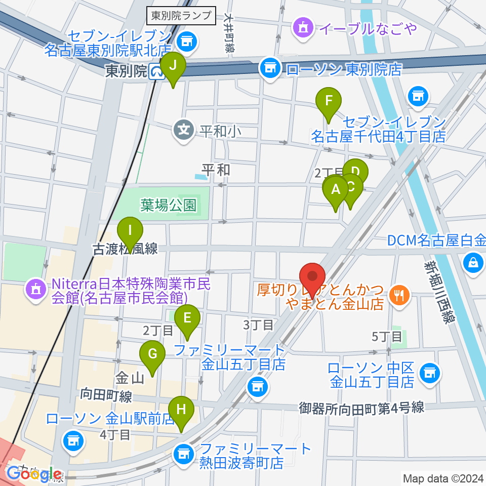 金山CLUB SARU周辺のホテル一覧地図