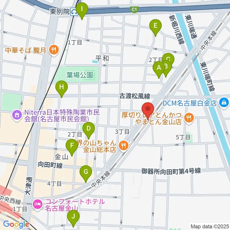 金山CLUB SARU周辺のホテル一覧地図