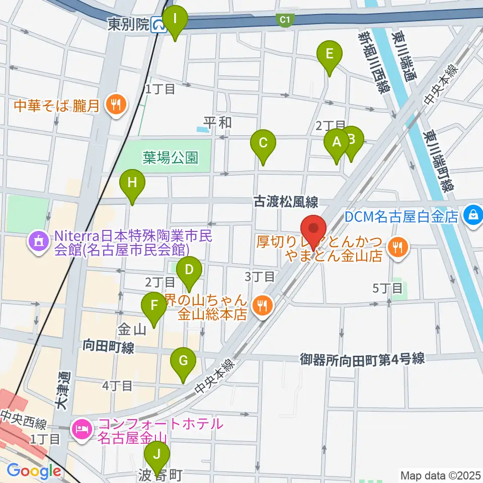 金山CLUB SARU周辺のホテル一覧地図