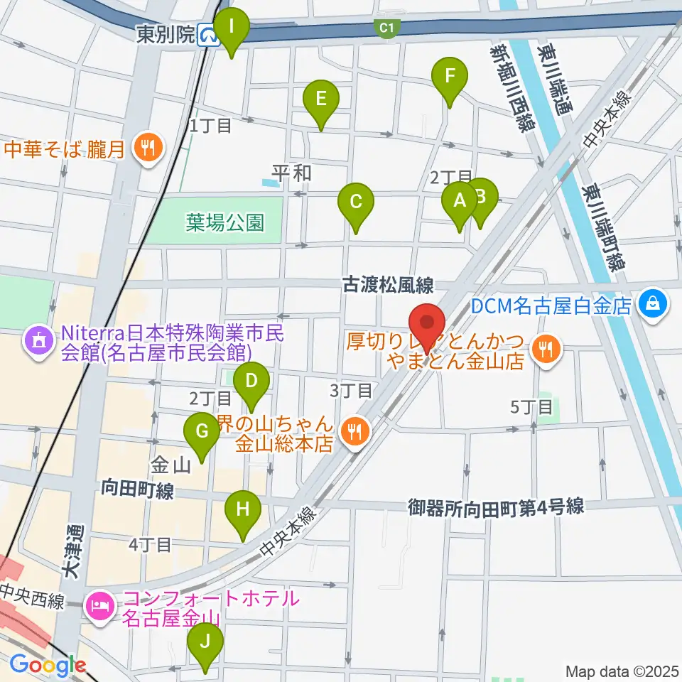 金山CLUB SARU周辺のホテル一覧地図