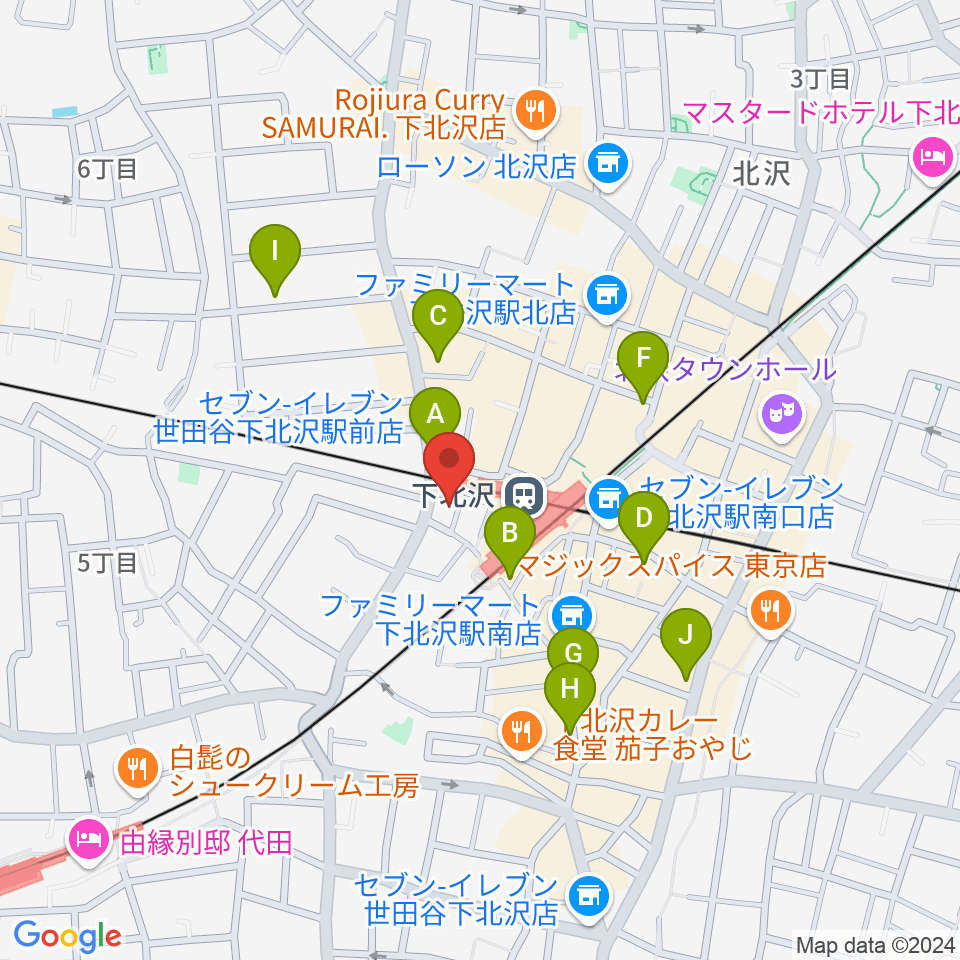 ガードアイランドスタジオ下北沢WEST周辺のホテル一覧地図