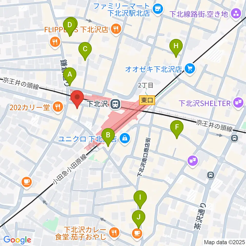 ガードアイランドスタジオ下北沢WEST周辺のホテル一覧地図