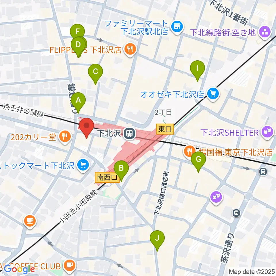 ガードアイランドスタジオ下北沢WEST周辺のホテル一覧地図