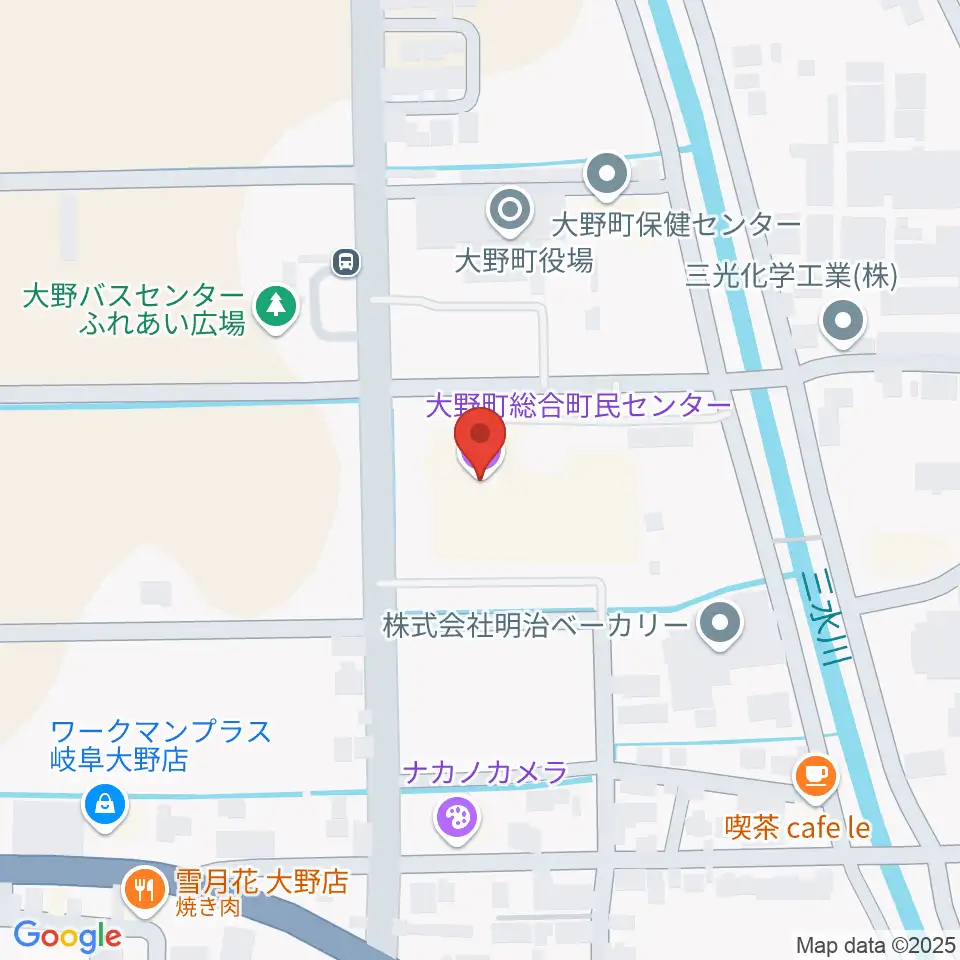 大野町総合町民センター周辺のホテル一覧地図