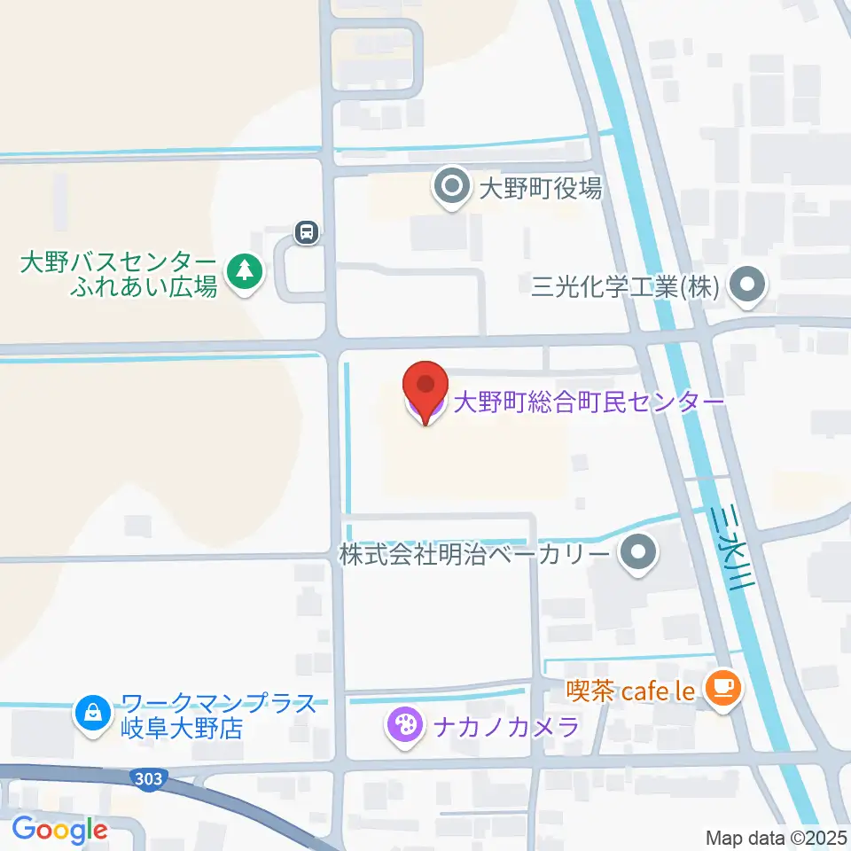 大野町総合町民センター周辺のホテル一覧地図