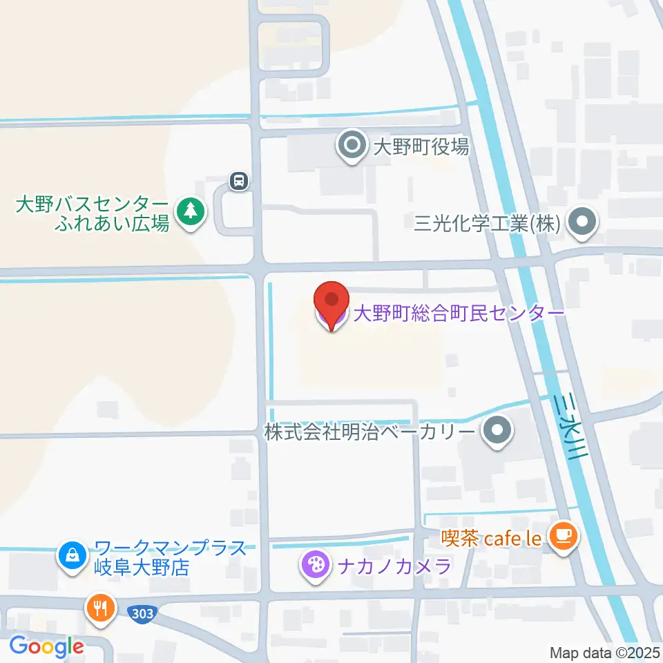 大野町総合町民センター周辺のホテル一覧地図
