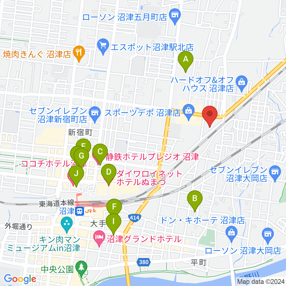 I.N.B record周辺のホテル一覧地図