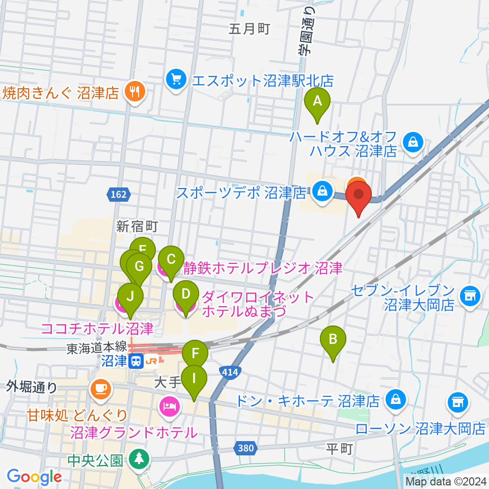 I.N.B record周辺のホテル一覧地図