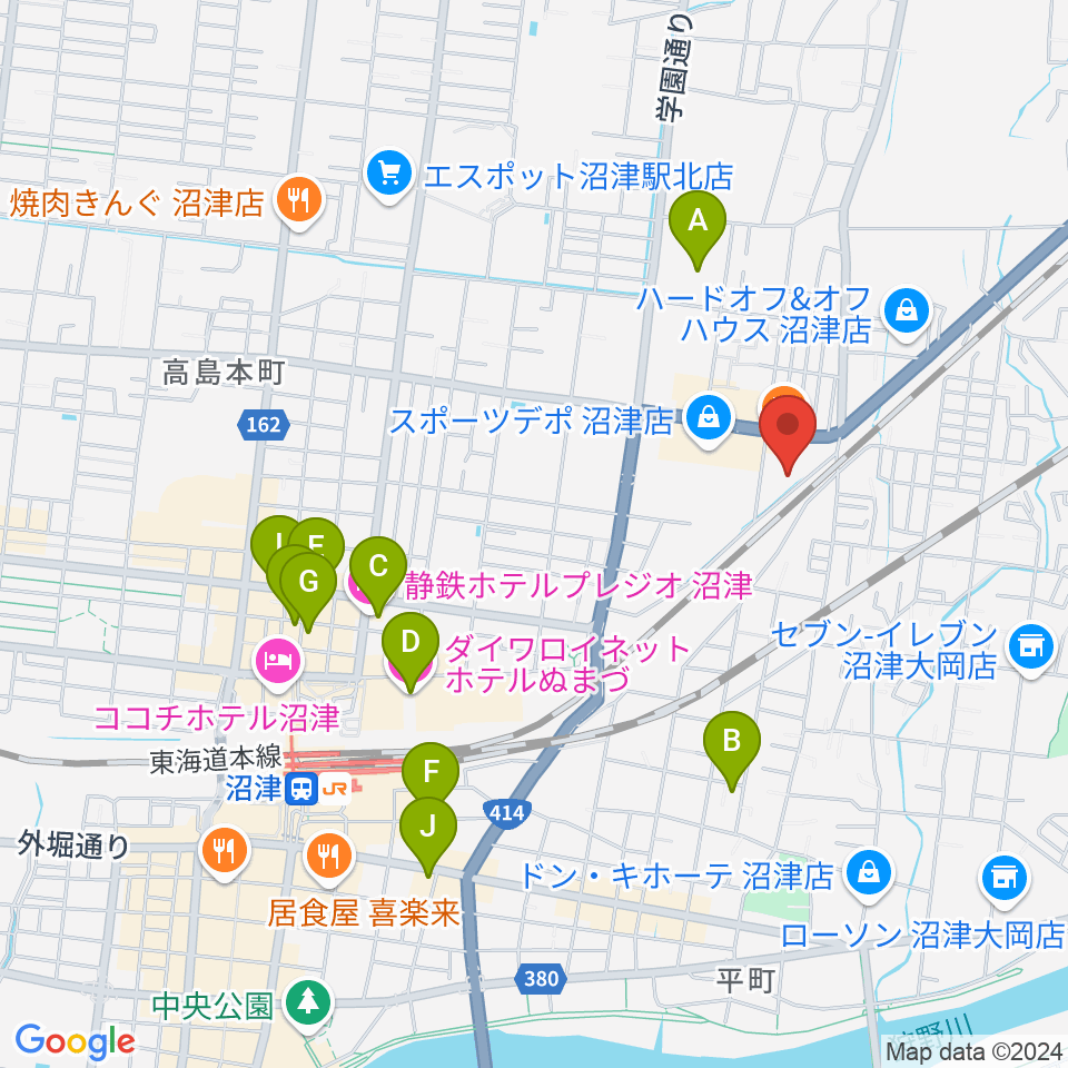 I.N.B record周辺のホテル一覧地図