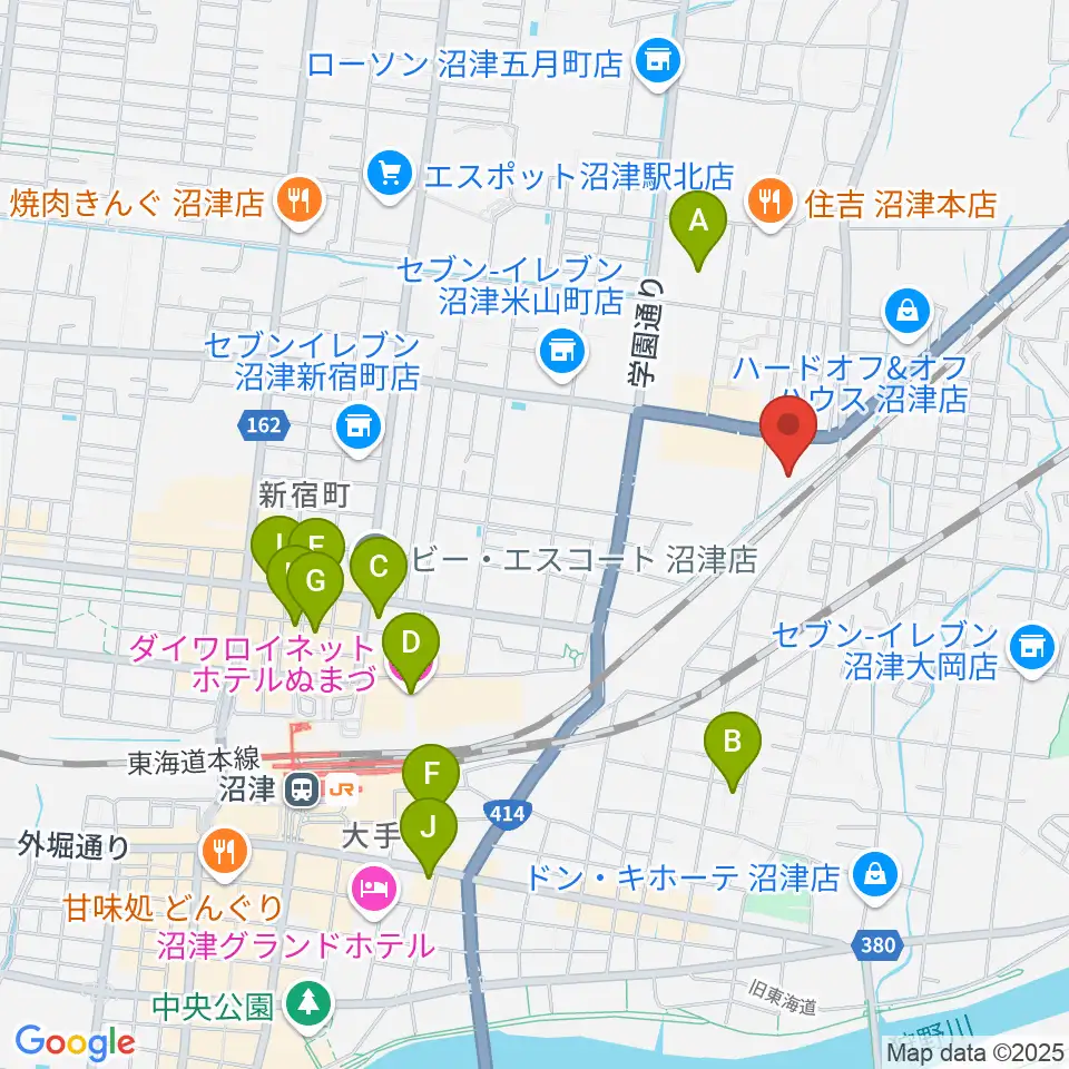 I.N.B record周辺のホテル一覧地図