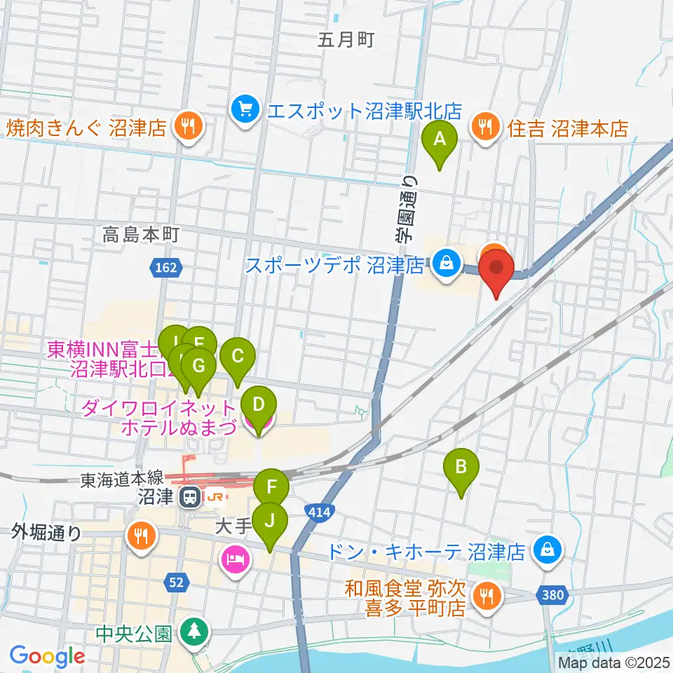 I.N.B record周辺のホテル一覧地図