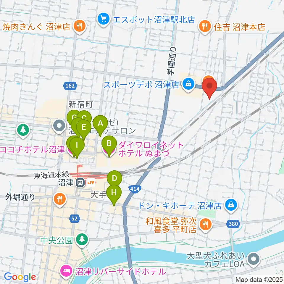 I.N.B record周辺のホテル一覧地図