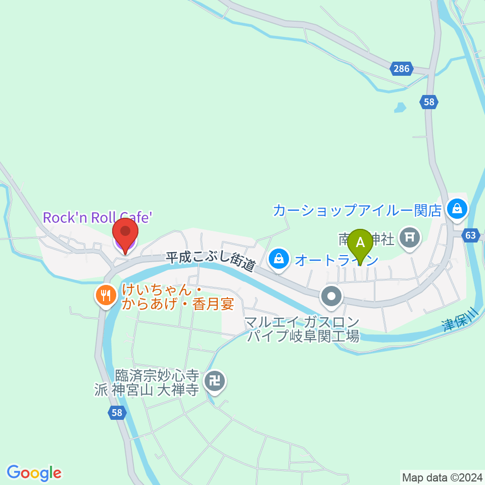 ロックンロールカフェ周辺のホテル一覧地図